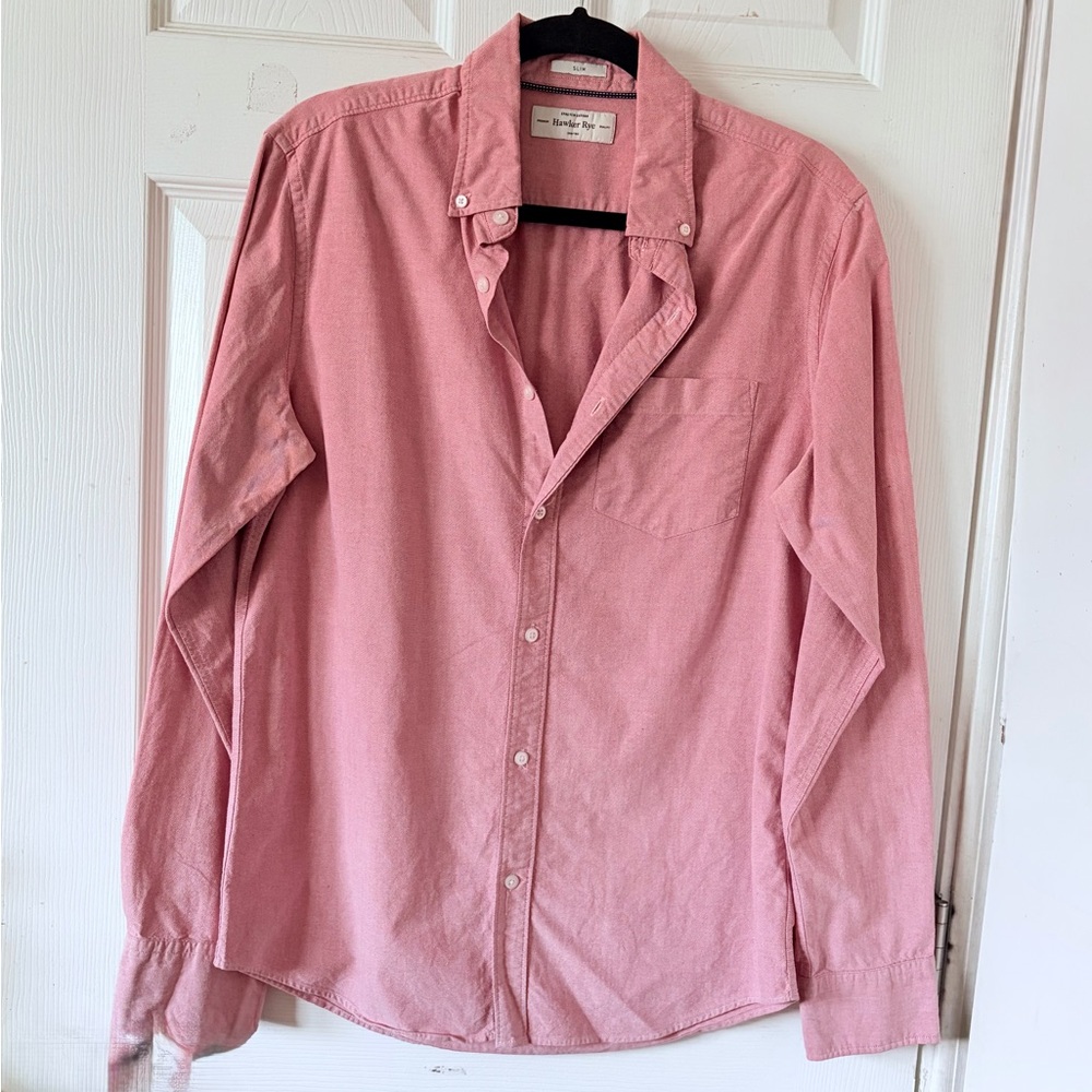 Hawker Rey Men's Pink‎ Button-Up Shirt Sz M